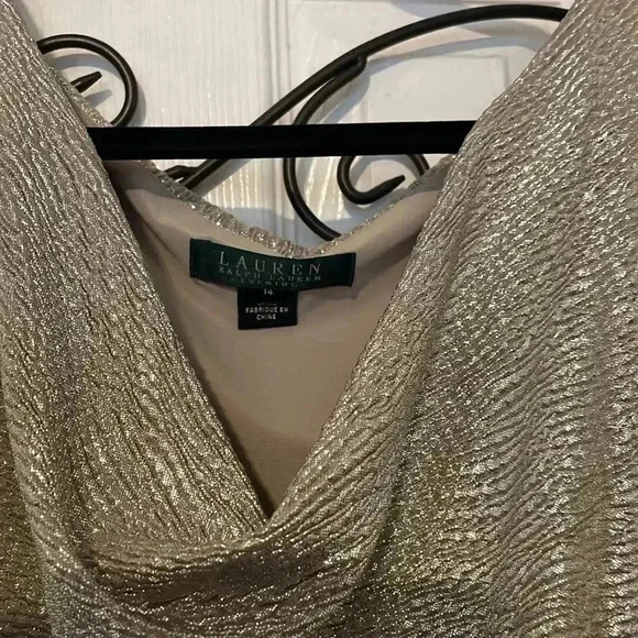 Ralph Lauren evening dress size 14… prom.. formal wear. Gold - Picture 2 of 6